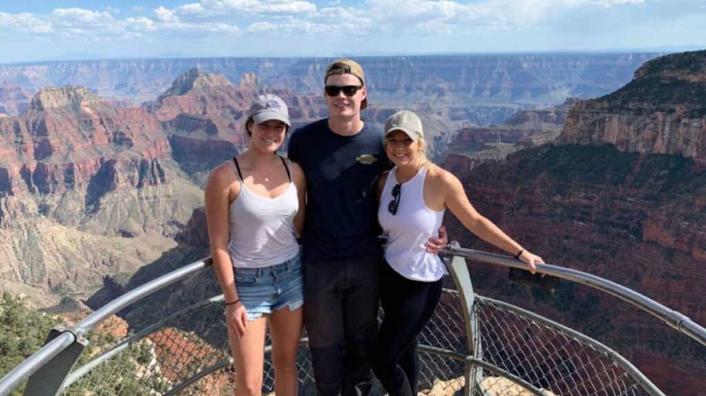 Travel Lemming writer, Betty with her family at the Grand Canyon National Park
