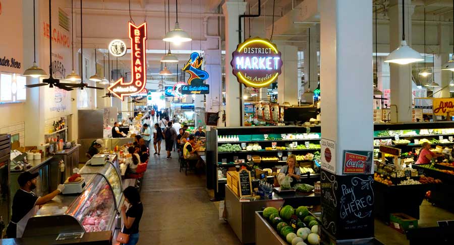 People buying their needs in the Grand Central Market