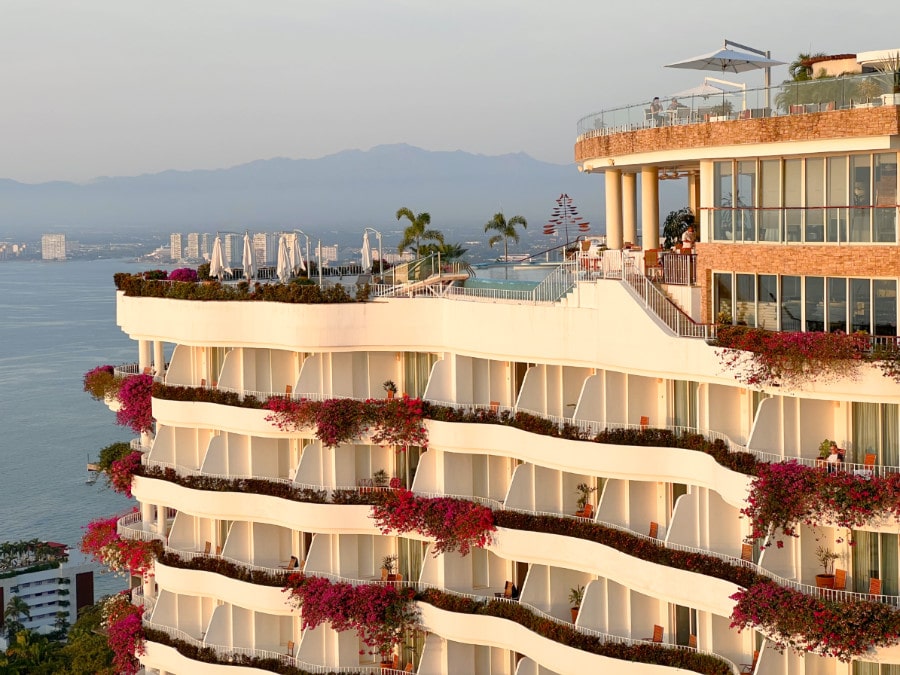 View of the rooftop in Grand Miramar in Puerto Vallarta