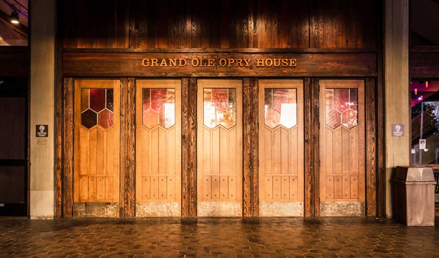 View of the entrance to Grand Ole Opry House in Nashville