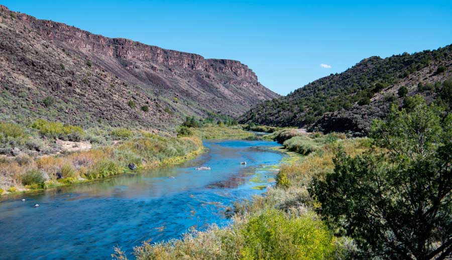 View at the Rio Grande River in Grande del Norte National Monument