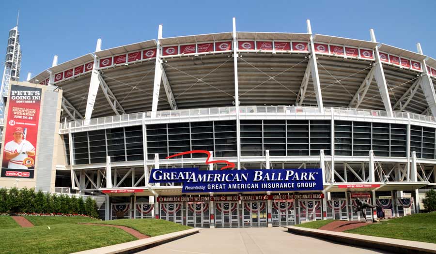 View of the Great American Ballpark from the outside