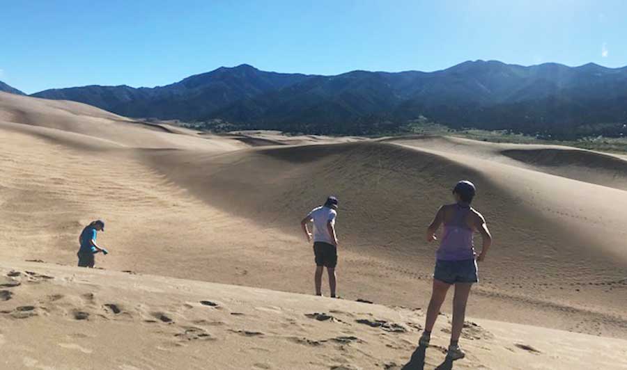 The author's kids during their visit in Great Sand Dunes National Park