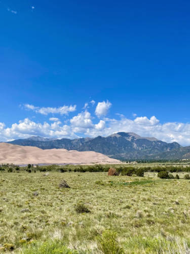 The Great Sand Dunes National Park from afar
