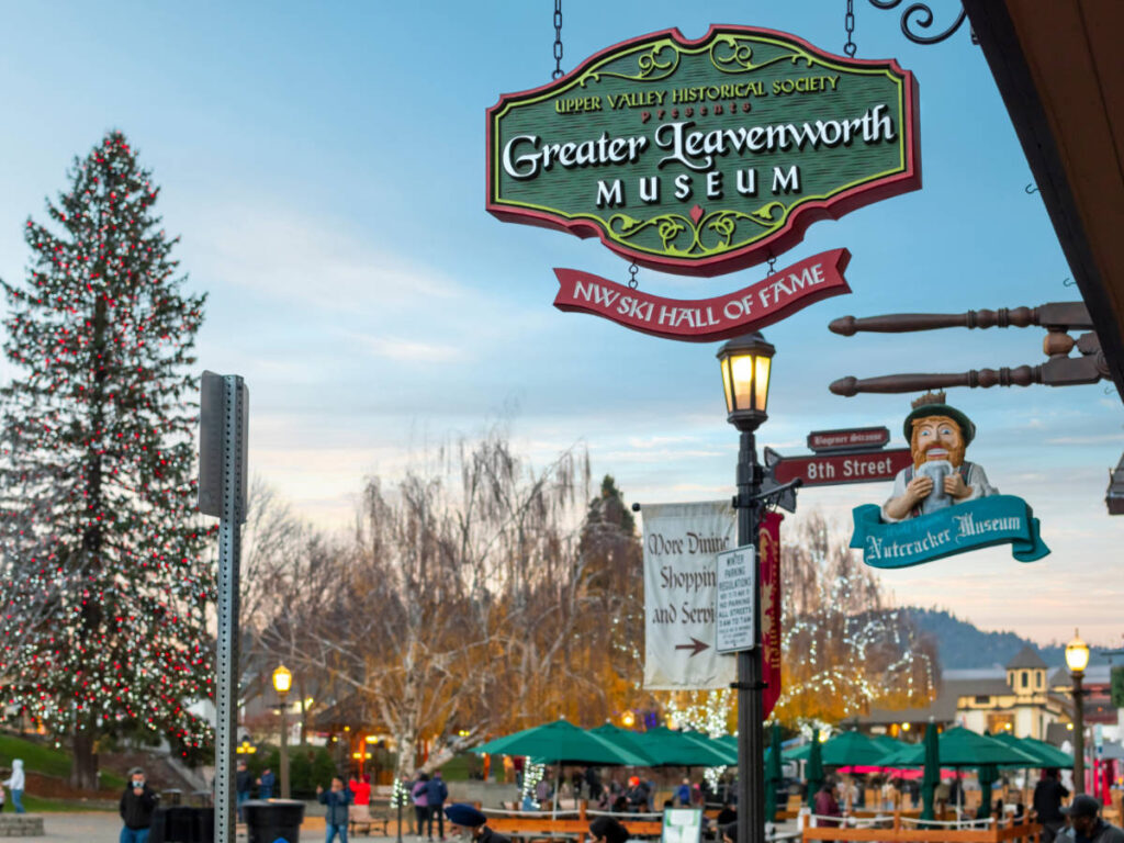 The Greater Leavenworth Museum signage on its entrance