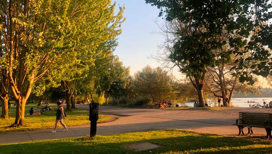 View from the Green Lake Park during summer season