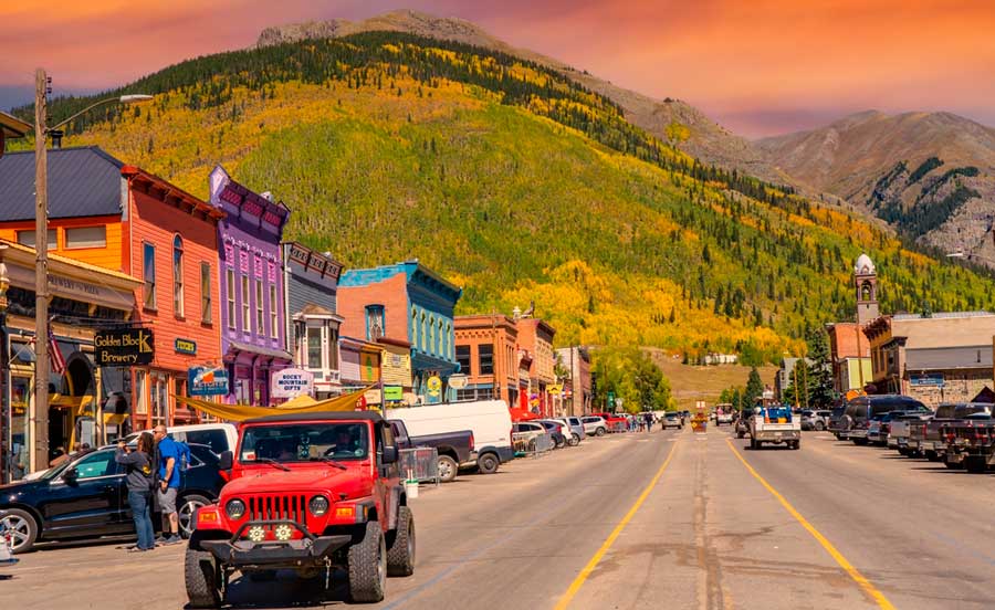 View of the Greene Street in Silverton