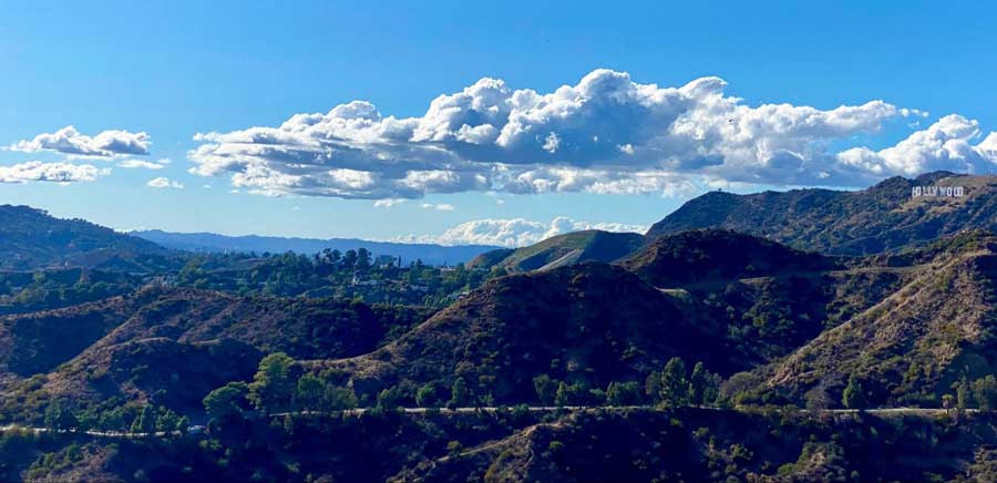 The Hollywood Sign seen from the Griffith Observatory