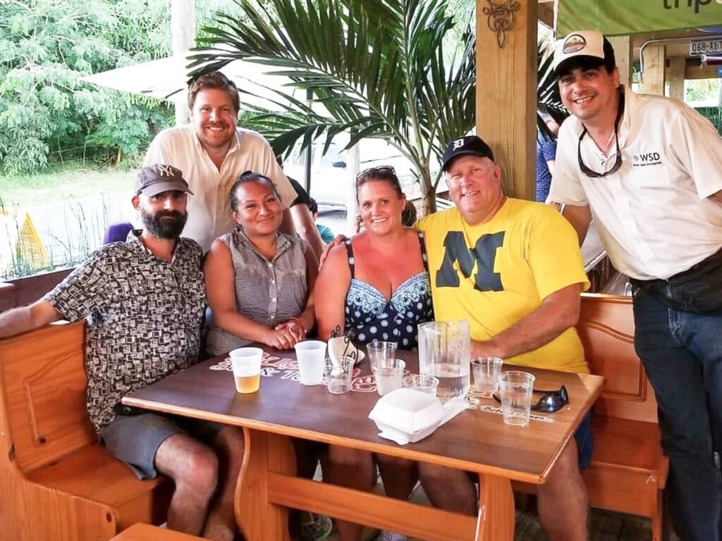 A group of people smiling for a photo