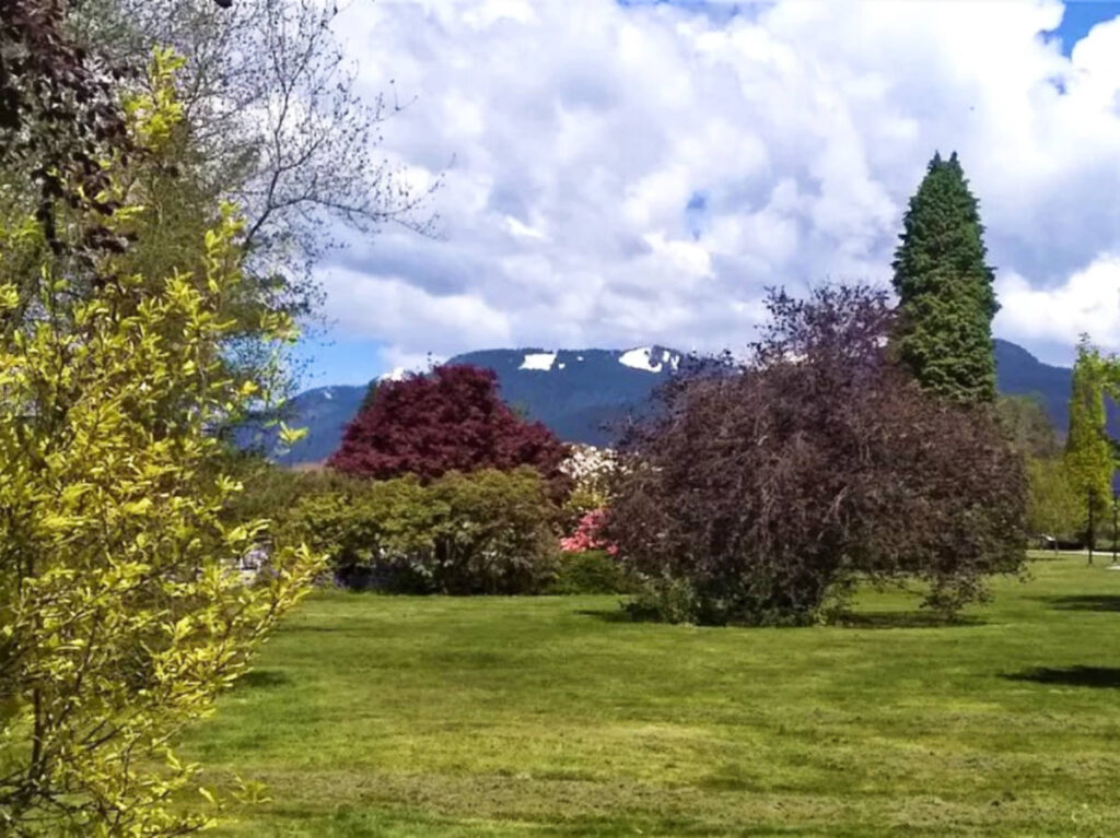 View of the Grouse Mountain from North Vancouver’s Green Necklace trail