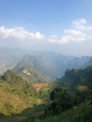 View of the Ha Giang mountains