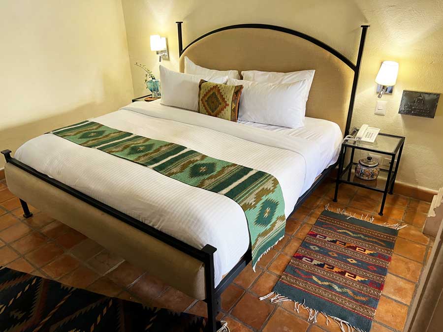 View of a bed in Hacienda El Santuario