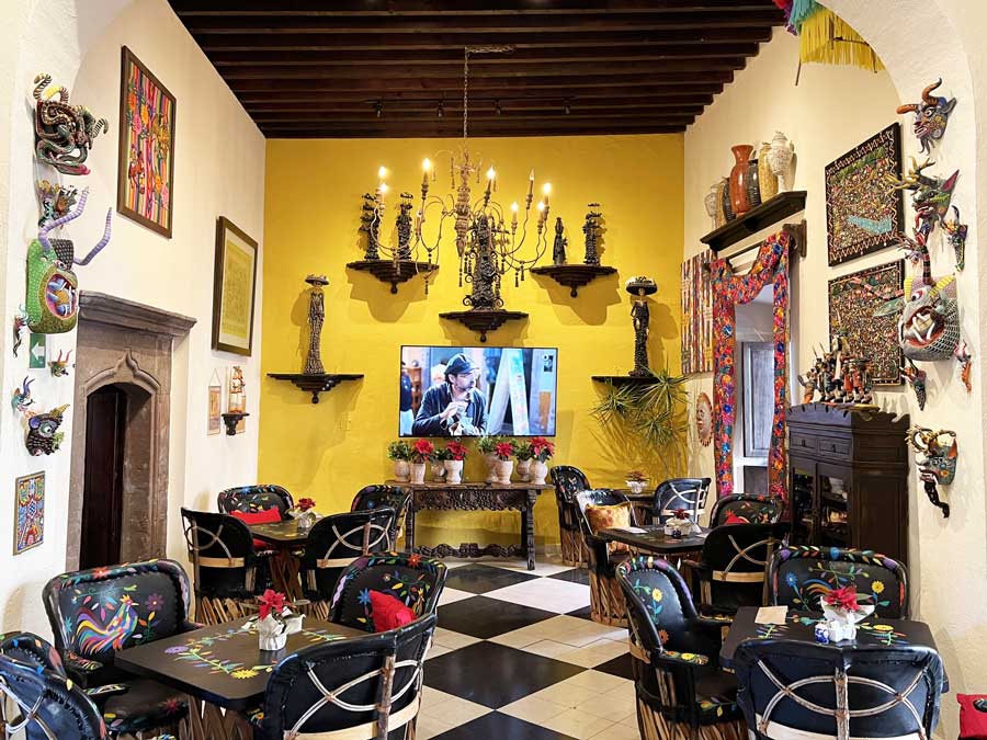 View of an indoor dining area in Hacienda El Santuario