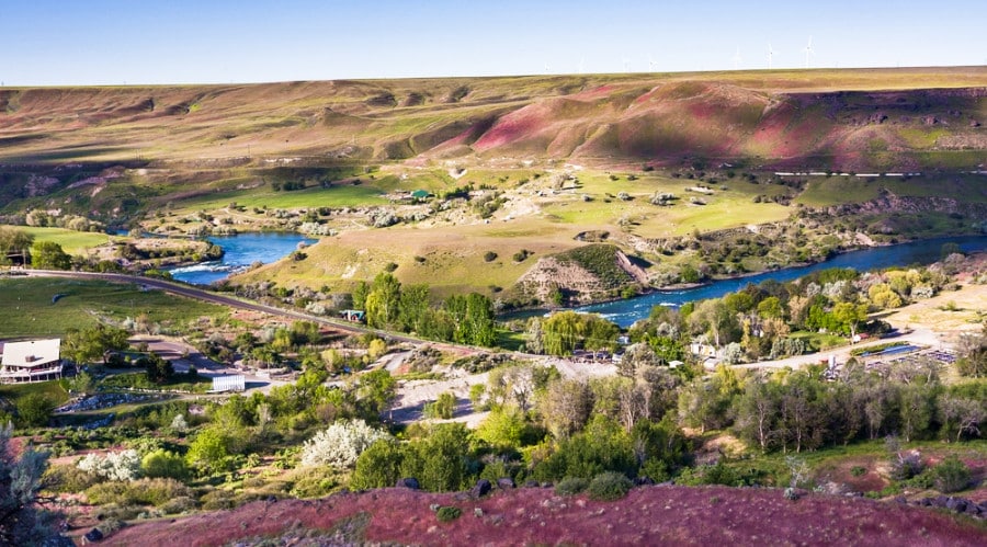 Top view of the Hagerman Fossil Beds area in Snake River Valley