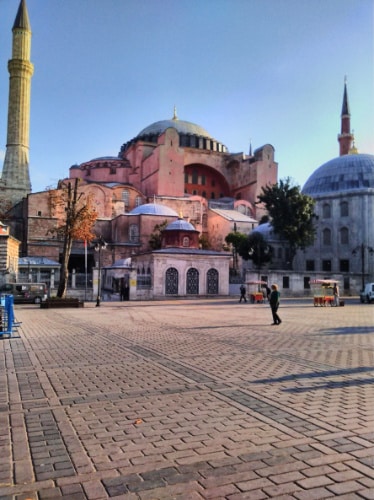 The Hagia Sophia building from the outside