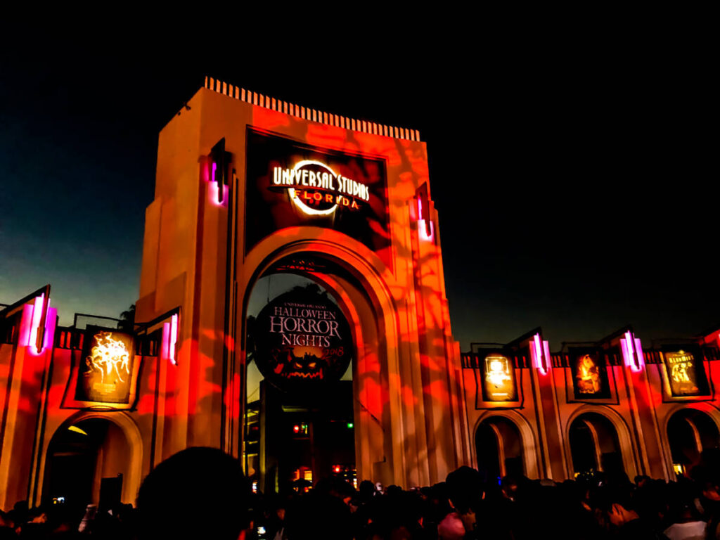 Crowd at the Halloween Horror Nights at Universal Studios