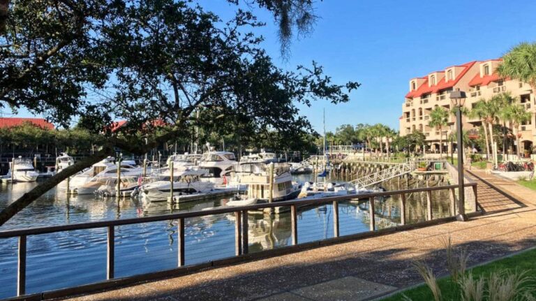 Boats on the harbor in Hilton Head