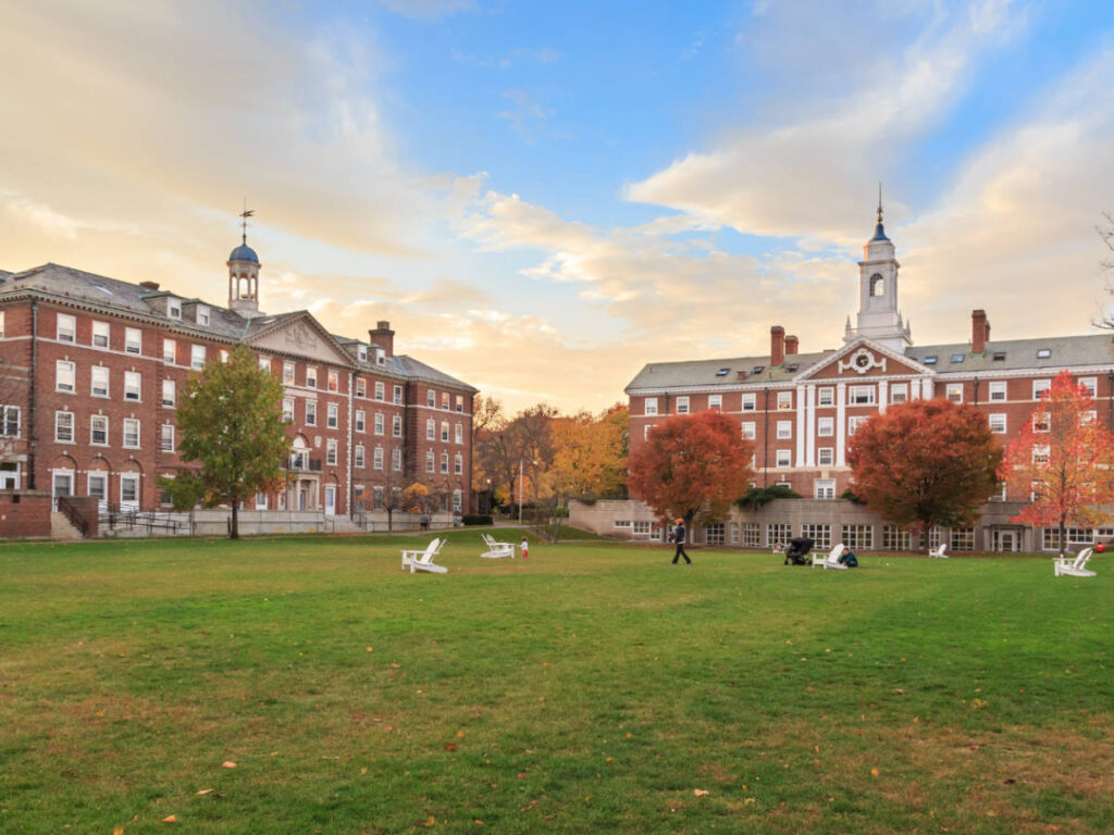 View of buildings at the Harvard University Campus