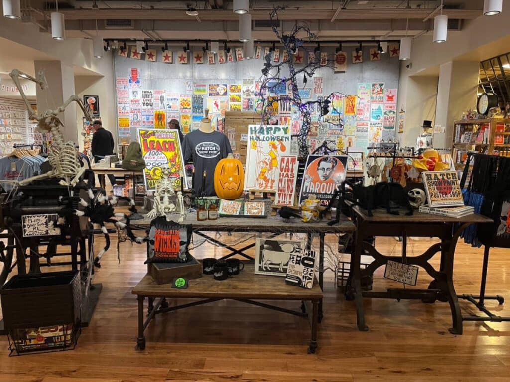 Different kinds of items displayed at the Hatch Show Print