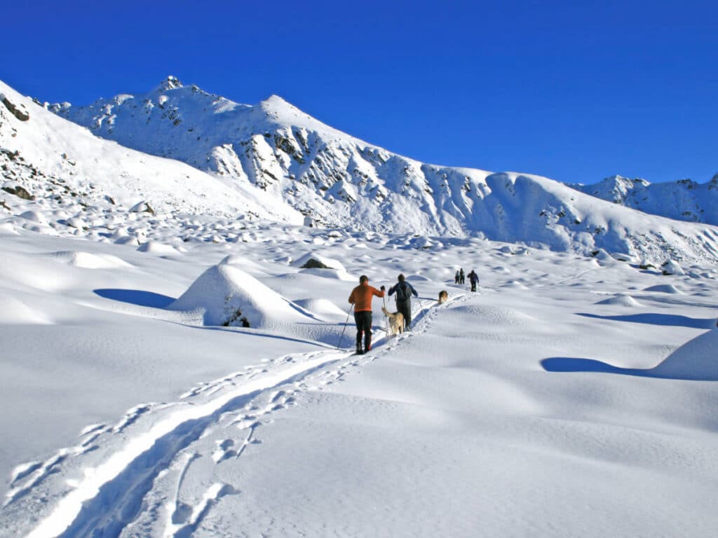 Clear blue sky over the Hatcher Pass