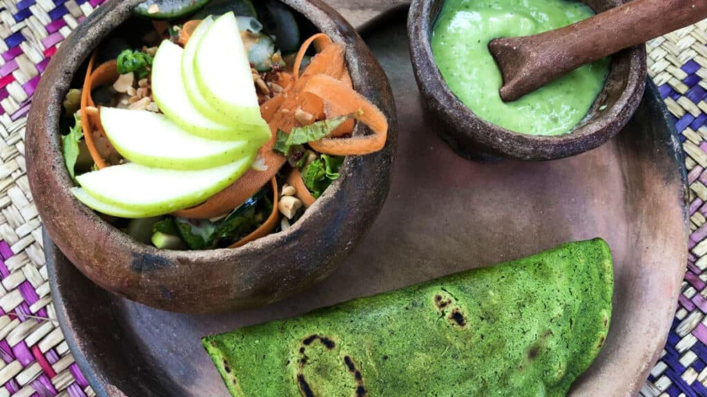 A plate full of green healthy food