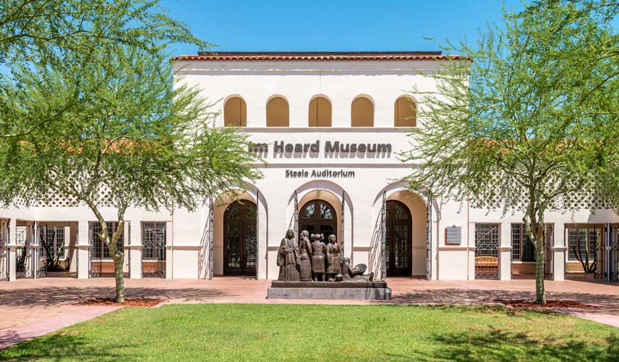 The Heard Museum under the clear blue sky