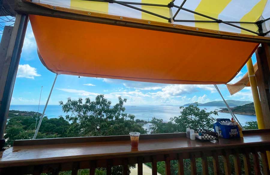 View while eating in Heidi’s Hilltop Grill