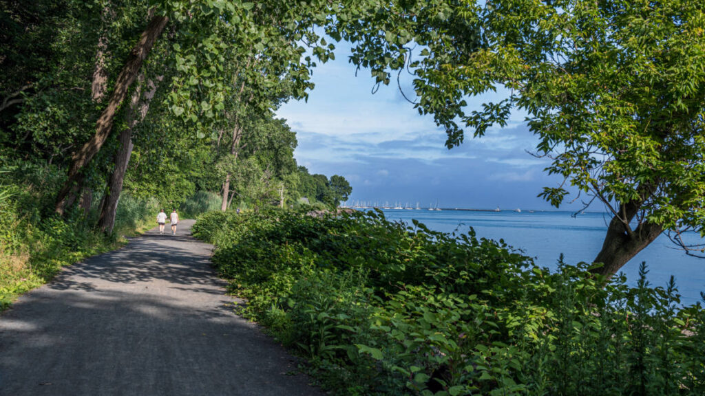 View from the Henry Hudson Trail during a morning walk
