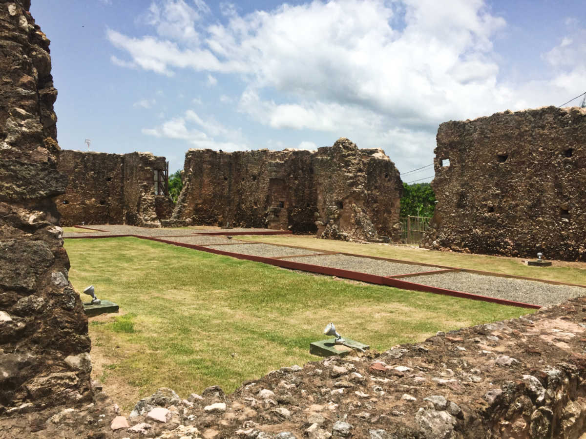 The San Antonio stone wall ruins in Isabela