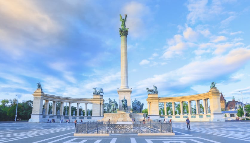 The monuments at Heroes' Square