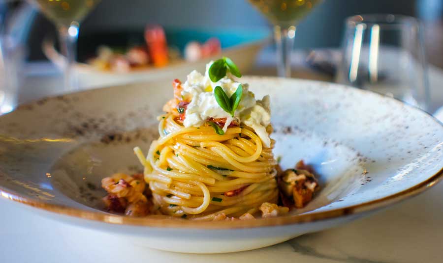 A pasta dish from Hidden House