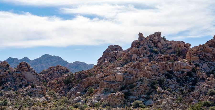 View of large rock pile in Hidden Valley Nature Trail