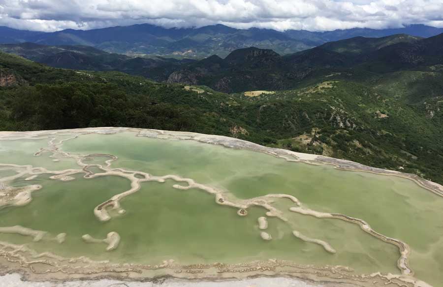The view from Hierve el Agua in Oaxaca