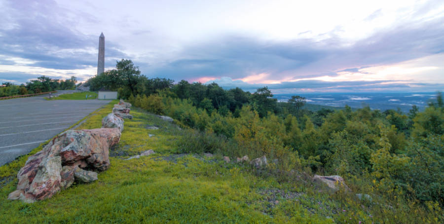 Colorful sky over the High Point State Park during sunset