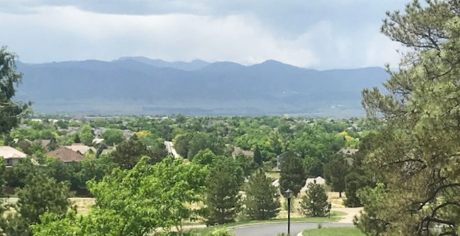 Overlooking view of houses in Highlands Ranch