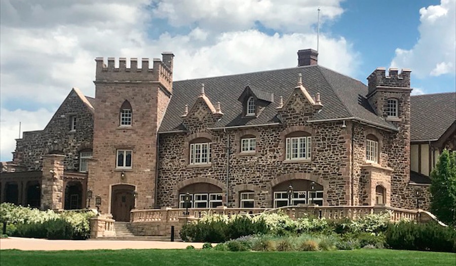 The Highlands Ranch Mansion in Colorado from the outside