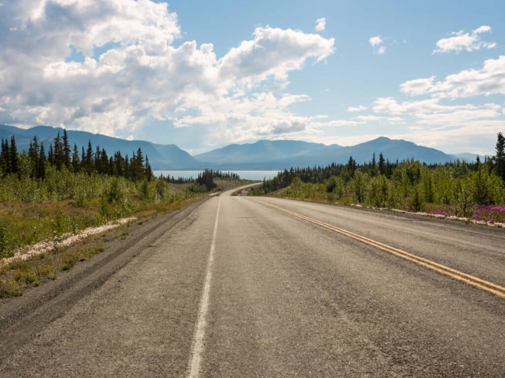 View from a highway during a road trip