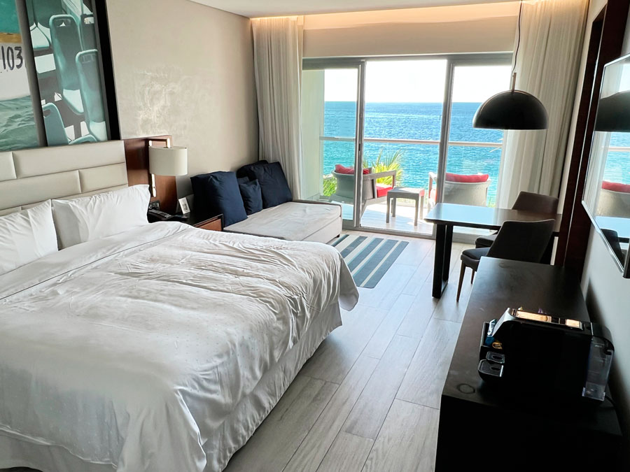 View inside the hotel room of Hilton Riviera Resort