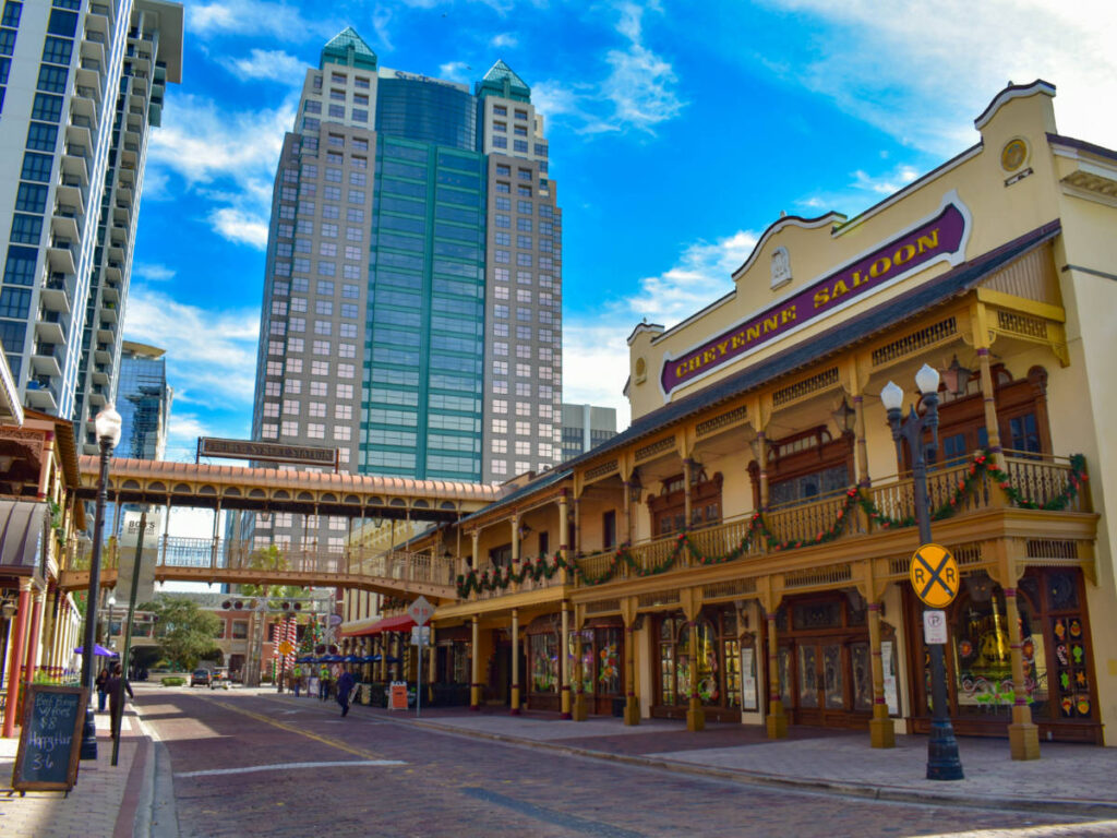 Outside view of Cheyenne Saloon on Church Street Station