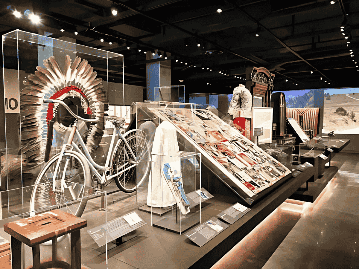 Historical objects on display at the Colorado History Center