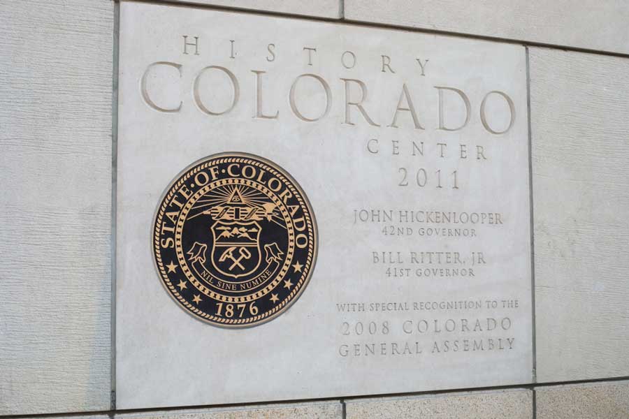 View of the sign in History Colorado Center