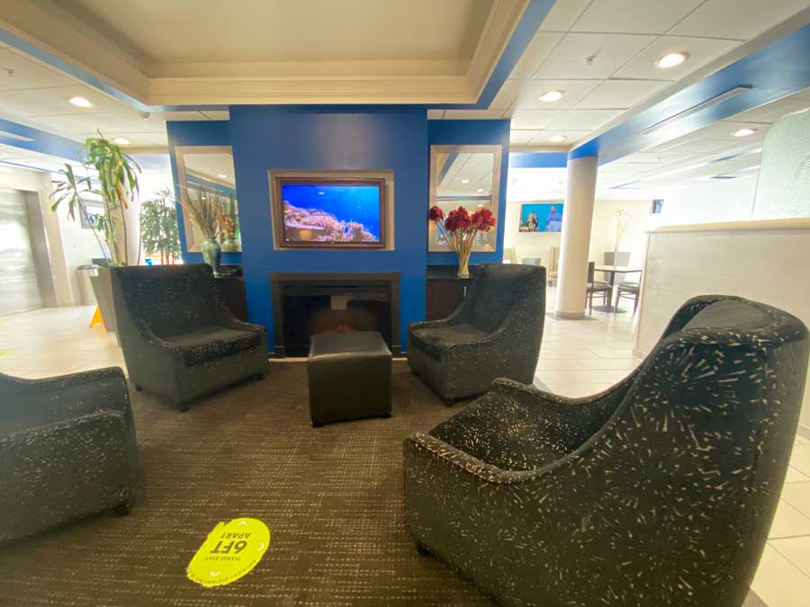 View from the lounge area of Holiday Inn Oceanside