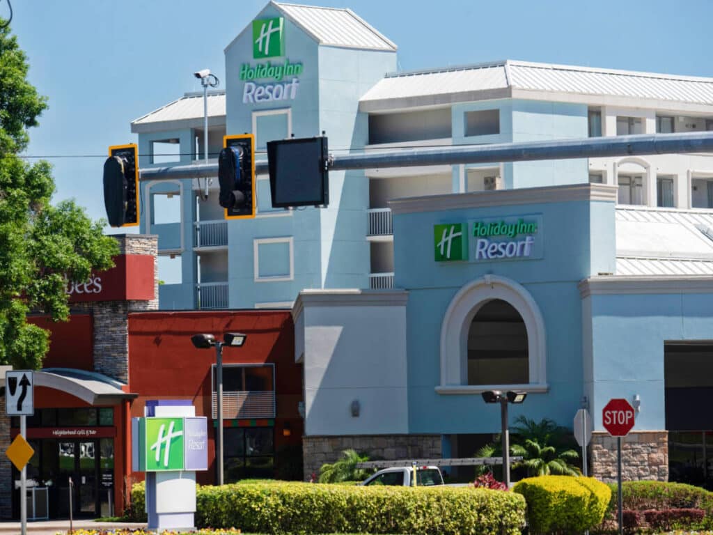 The Holiday Inn Resort building from the outside
