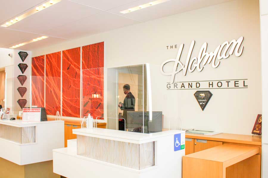 View from the reception area of Holman Grand Hotel