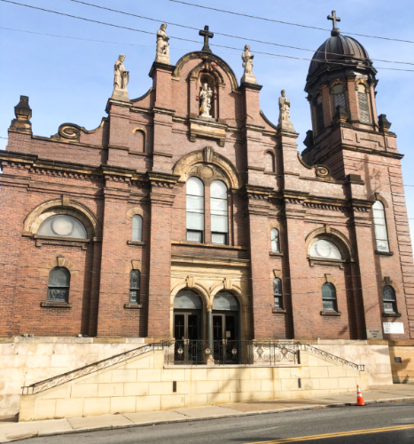 Façade of the Holy Rosary Church in Little Italy