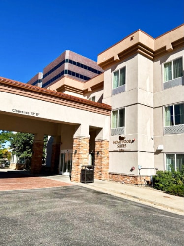 Exterior view of the Home2 Suites in Lakewood