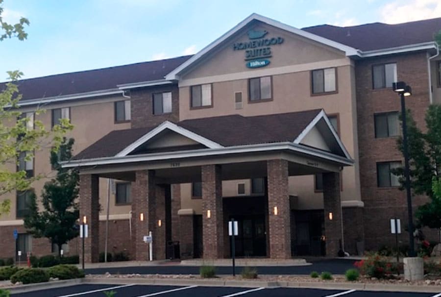 The Homewood Suites by Hilton Denver Littleton from the outside