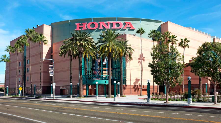 The Honda Center building from the outside