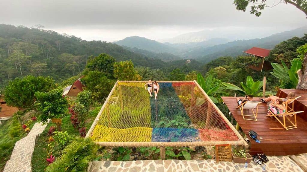 Overlooking view from a hostel in Minca