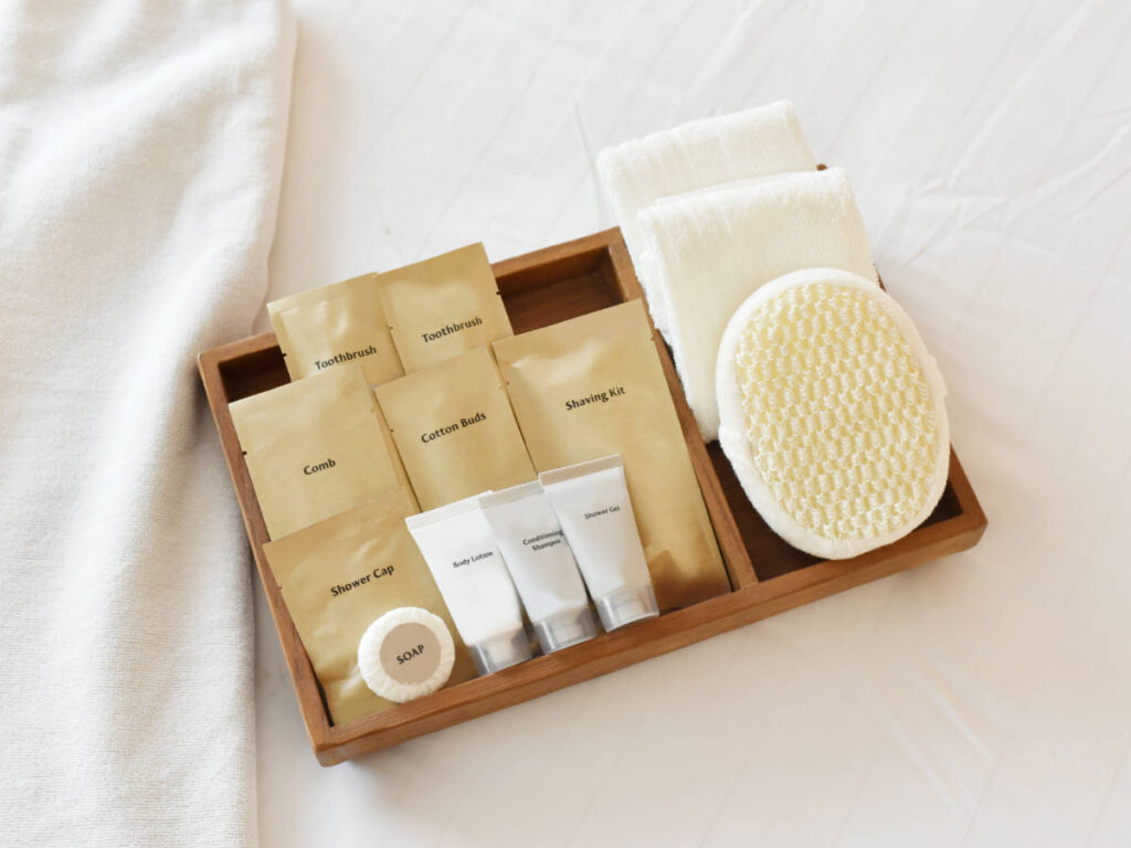 Hotel amenities given on a hotel